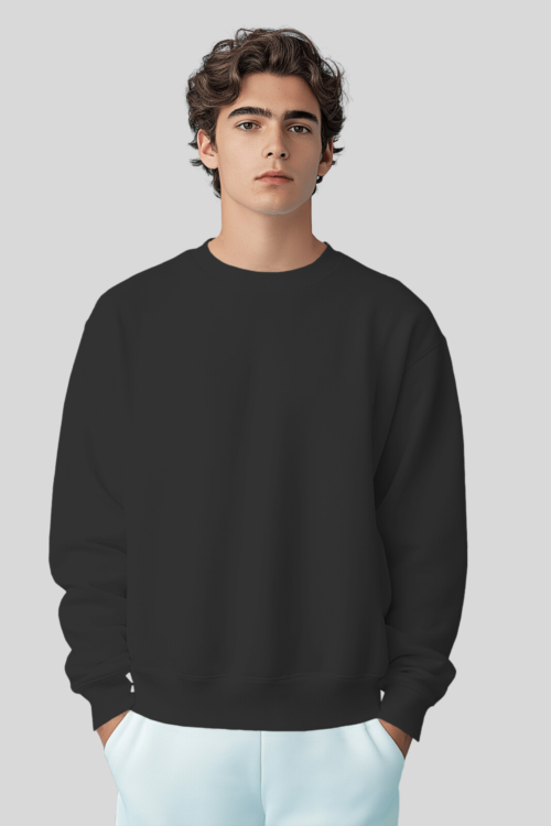 Obsidian Black Solid Sweatshirt - Image 2