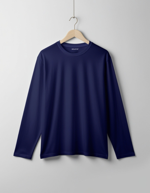 Navy Blue Full Sleeve Solid