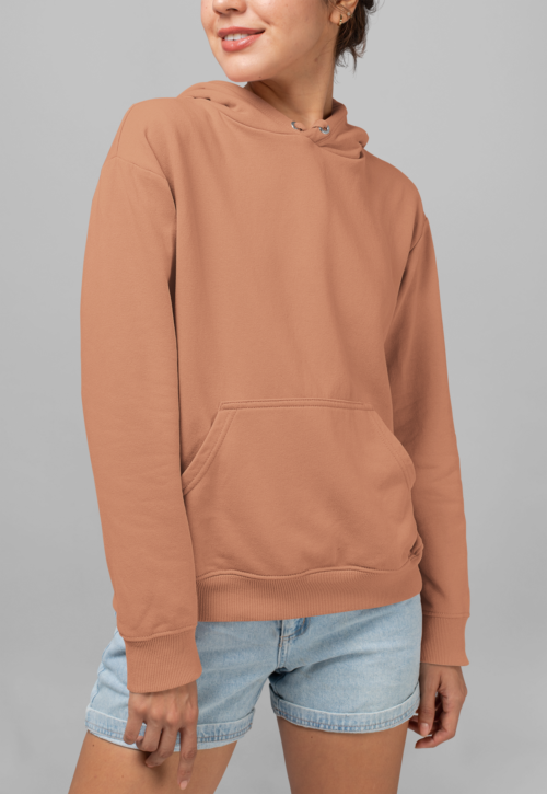 Coral Crush Solid Hoodie - Image 2