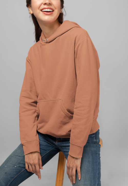 Coral Crush Solid Hoodie - Image 4