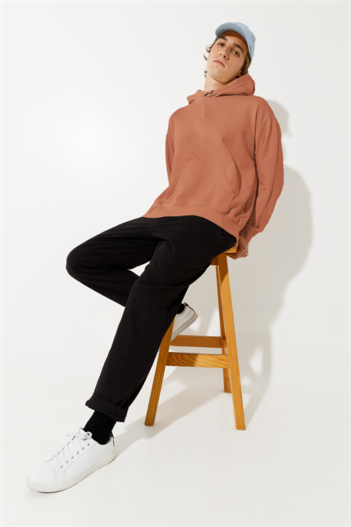 Coral Crush Solid Hoodie - Image 3