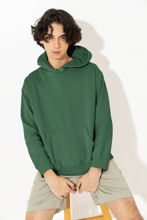 MEN-HOODIE-BOTTLE-GREEN-FRONT