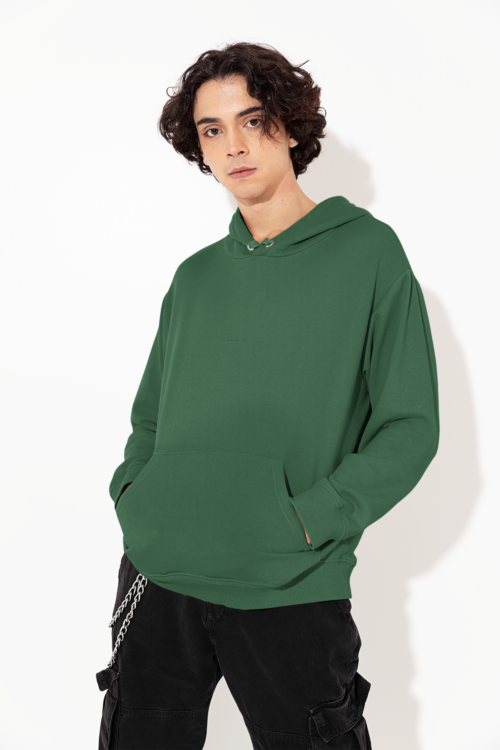 MEN-HOODIE-BOTTLE-GREEN-FRONT