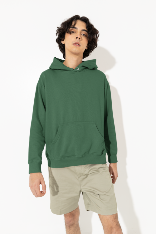 MEN-HOODIE-BOTTLE-GREEN-FRONT