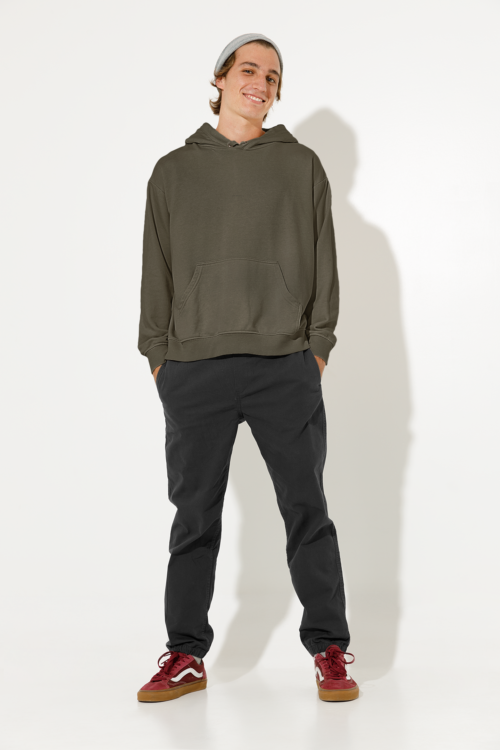 MEN-HOODIE-green-FRONT-solid