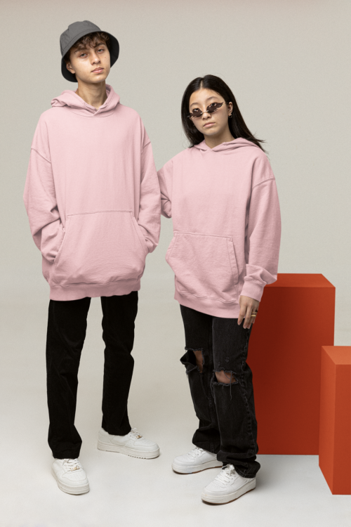 Cotton Candy Solid Oversized Hoodie - Image 6