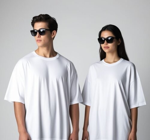 Ivory White Cross-Knit Solid Tee - Image 3