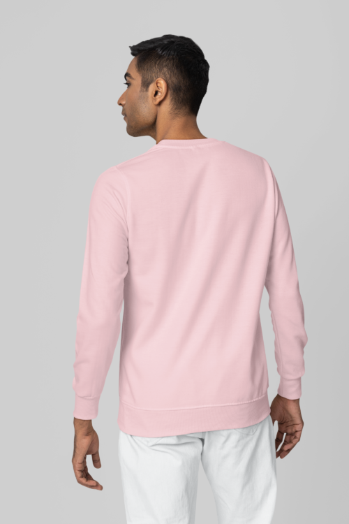 man wearing Cotton Candy Solid Sweatshirt