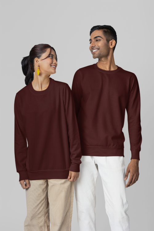 Crimson Red Solid Sweatshirt