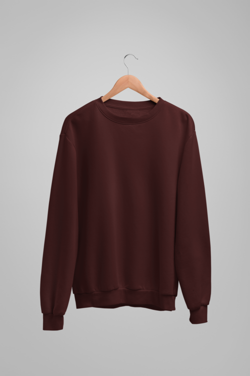 Crimson Red Solid Sweatshirt