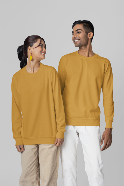 Golden Dusk Solid Sweatshirt - Image 4