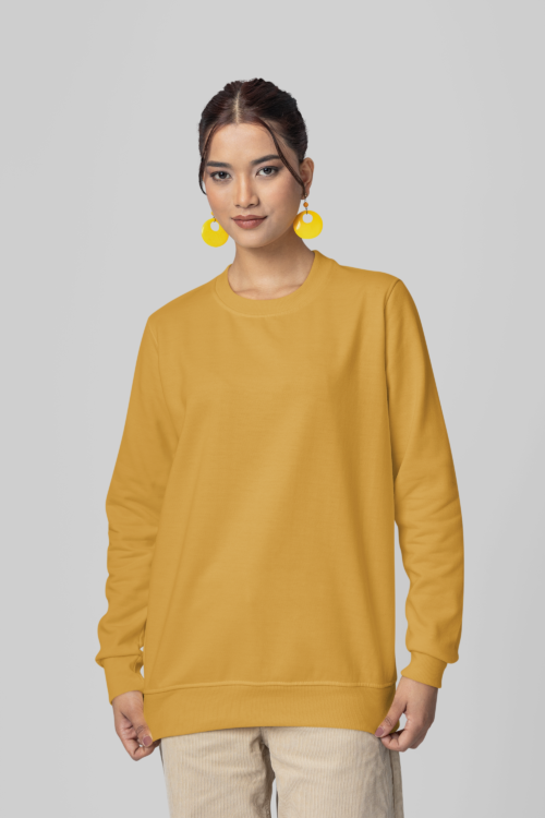 Golden Dusk Solid Sweatshirt - Image 2