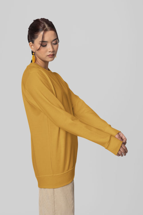 Golden Dusk Solid Sweatshirt - Image 3