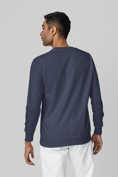 Ocean Blue Solid Sweatshirt