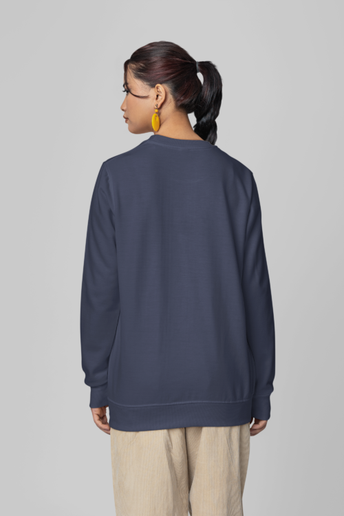 Ocean Blue Solid Sweatshirt