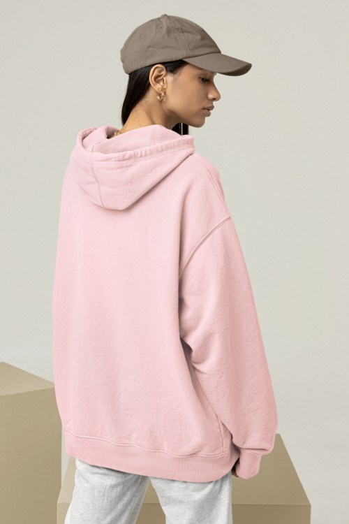 Cotton Candy Solid Oversized Hoodie