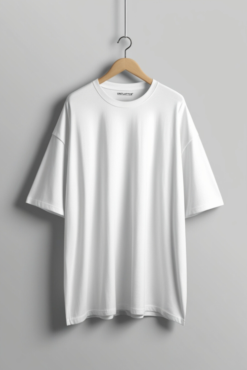 Ivory White Cross-Knit Solid Tee