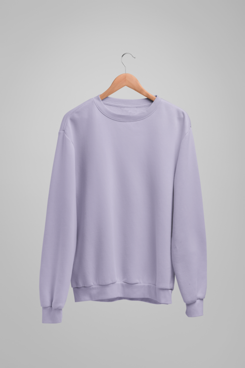 Lavender Haze Solid Oversized Sweatshirt