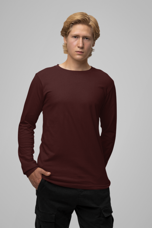 Crimson Maroon Full Sleeve Solid - Image 5