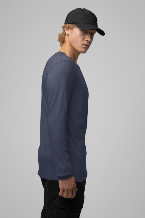 Navy Blue Full Sleeve Solid - Image 6