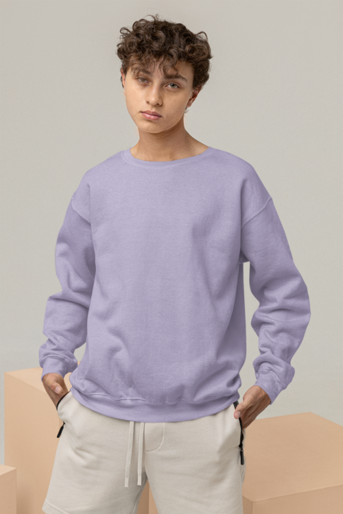 Lavender Haze Solid Oversized Sweatshirt - Image 5