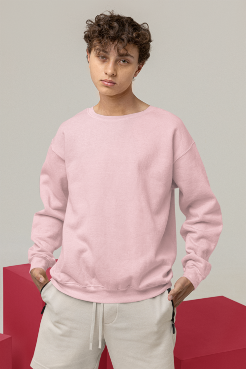 Cotton Candy Solid Oversized Sweatshirt - Image 5