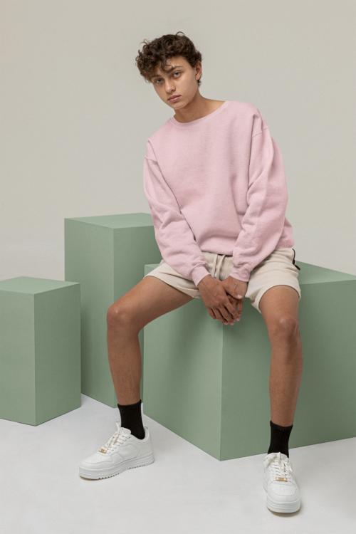 Cotton Candy Solid Oversized Sweatshirt - Image 6