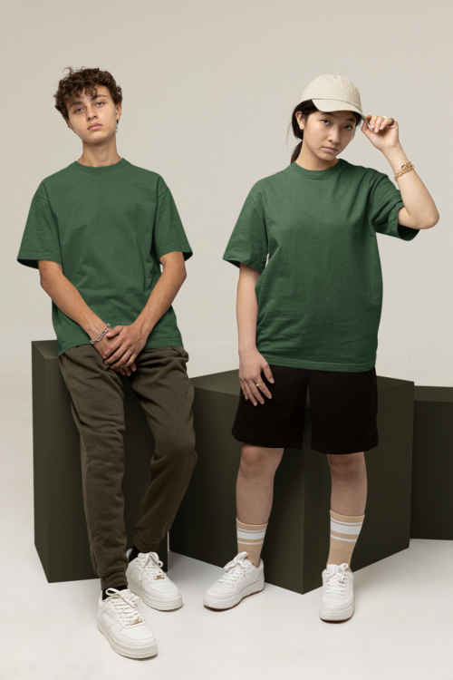 Emerald Green Oversized Solid Tee