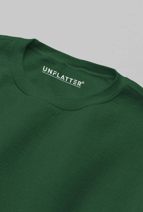 Emerald Green Solid Oversized Sweatshirt - Image 4