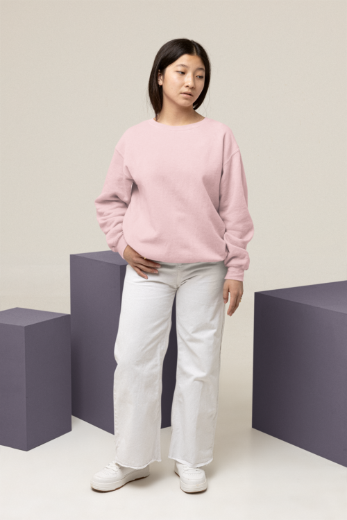 Cotton Candy Solid Oversized Sweatshirt - Image 4