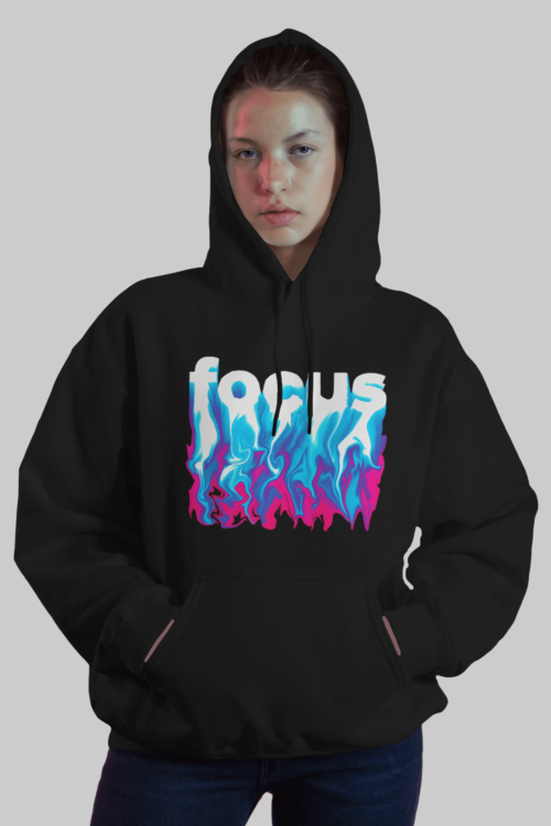 Focus - Oversize Black Hoodie - Image 2