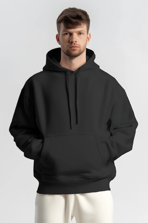 Unisex Oversized Hooded Sweatshirt-Black