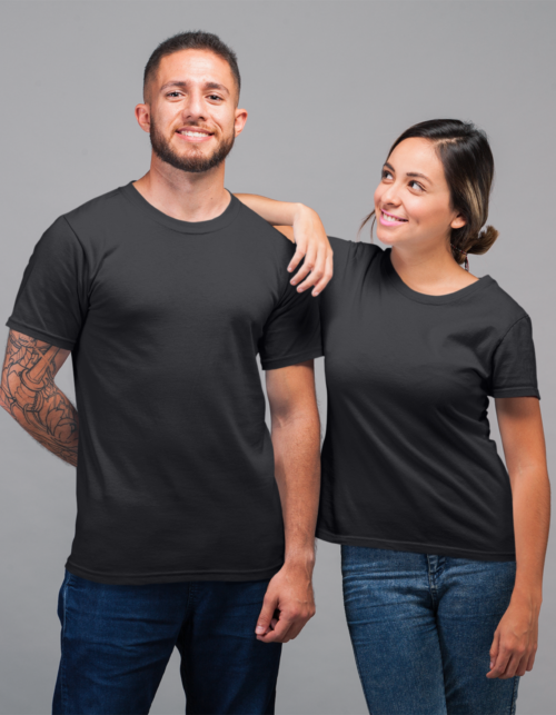 Unisex Supima T-Shirts-Black - Image 2