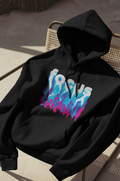 Focus - Oversize Black Hoodie - Image 3